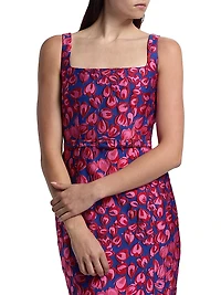 Bora Tulip Jacquard Knee-Length Dress