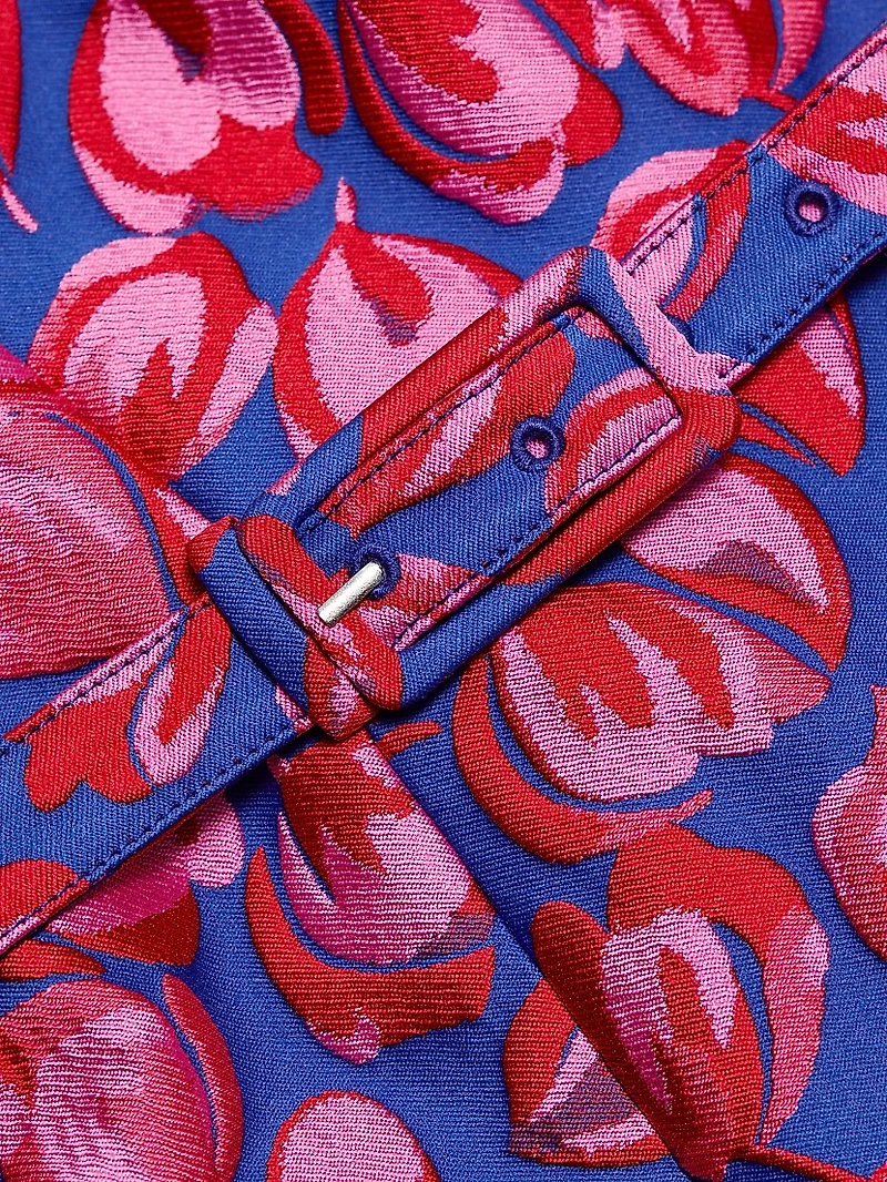 Bora Tulip Jacquard Knee-Length Dress