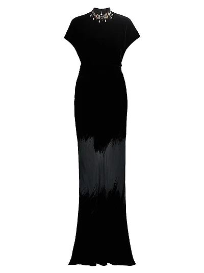Altar'd State Annika Velvet Maxi Dress | The Summit