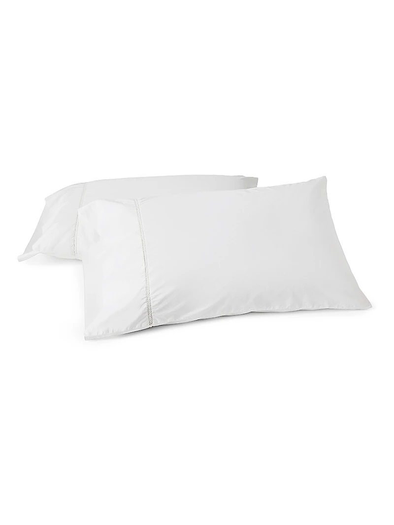 Lattice Organic Percale Pillowcase Set