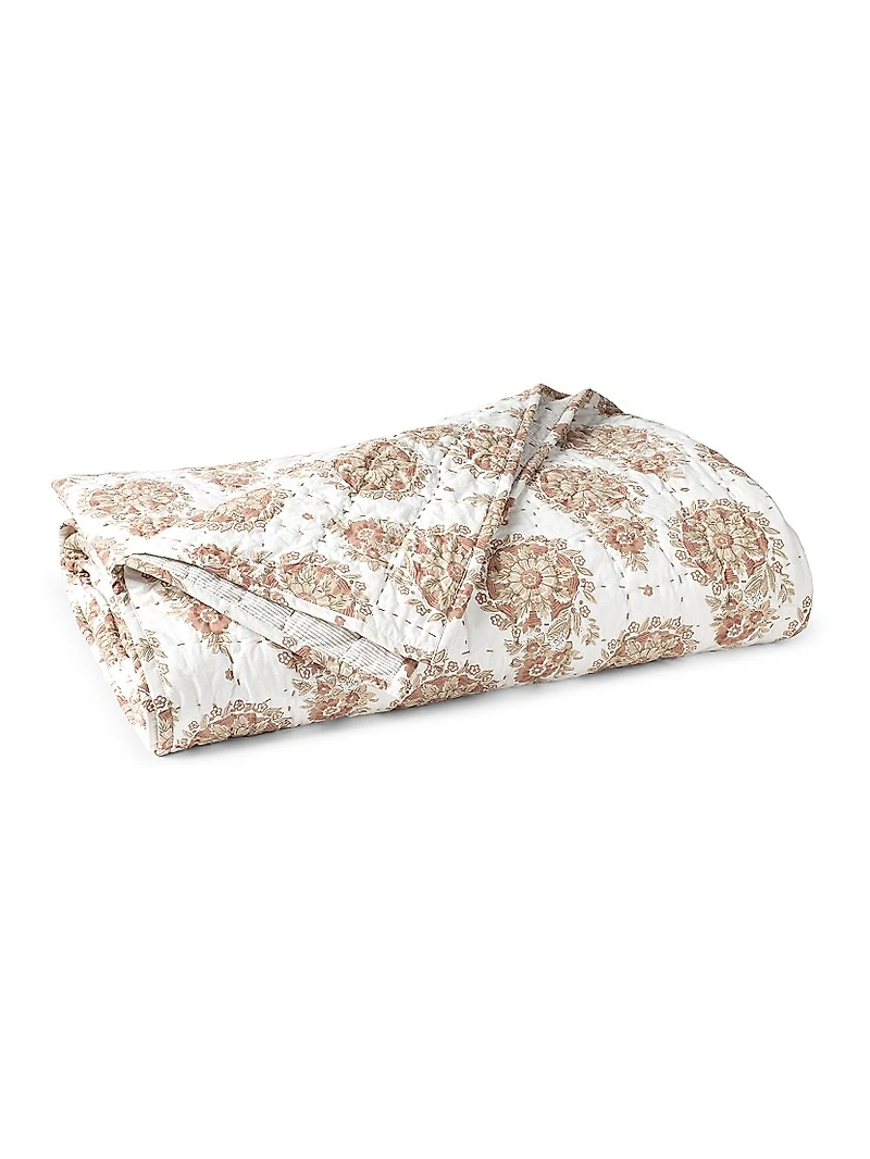 Flores Handstitched Organic Quilt