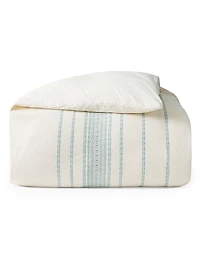 Rippled Stripe Organic Duvet Cover