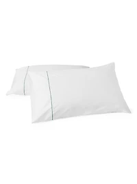 Trailing Embroidered Organic Pillowcase Set