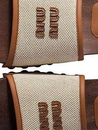 Canvas and Leather Clogs