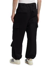 Pleated Wide-Leg Cargo Pants