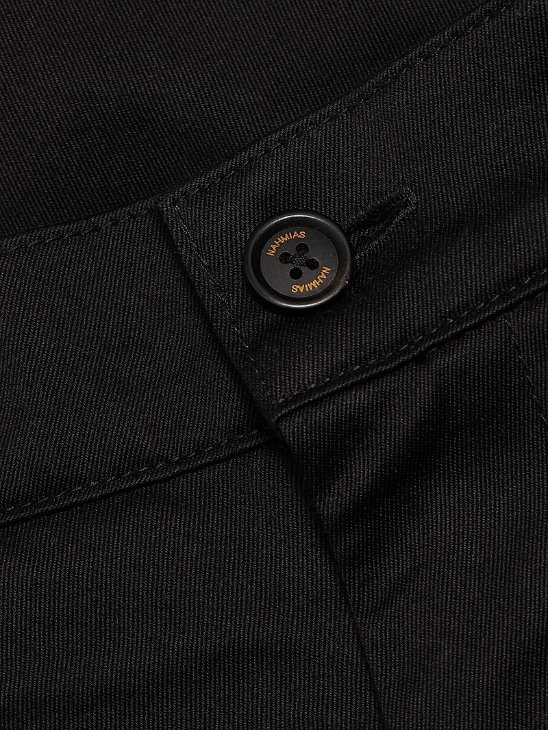 Pleated Wide-Leg Cargo Pants
