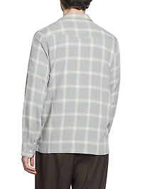Eren Plaid Ramie Button-Front Shirt