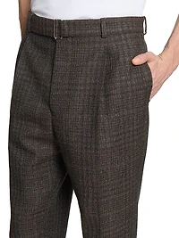 Hugo Plaid Virgin-Wool Straight-Leg Pants