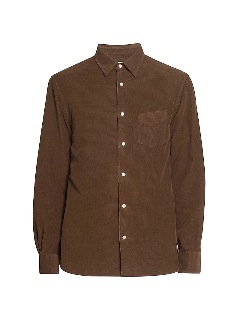 Benoit Corduroy Button-Front Shirt