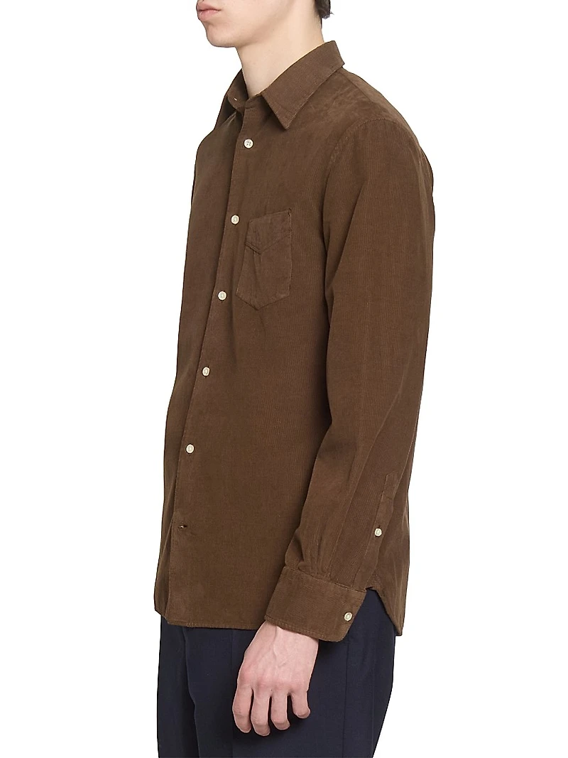 Benoit Corduroy Button-Front Shirt