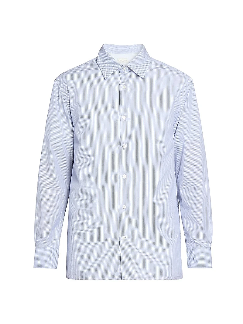 Galahad Striped Cotton Button-Front Shirt