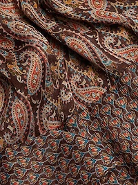 Rakal Paisley Chiffon Asymmetric Midi-Skirt