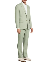 Tailored Linen Two-Button Suit