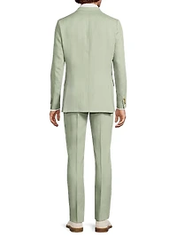 Tailored Linen Two-Button Suit