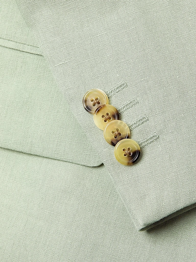 Tailored Linen Two-Button Suit