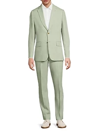 Tailored Linen Two-Button Suit