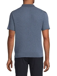 Cotton Knit Polo Sweater
