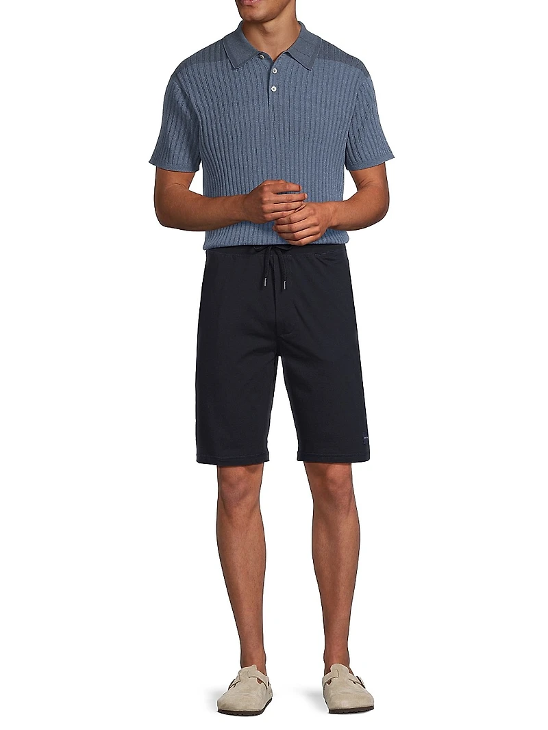 Cotton Knit Polo Sweater