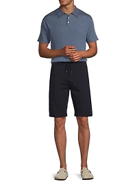 Cotton Knit Polo Sweater