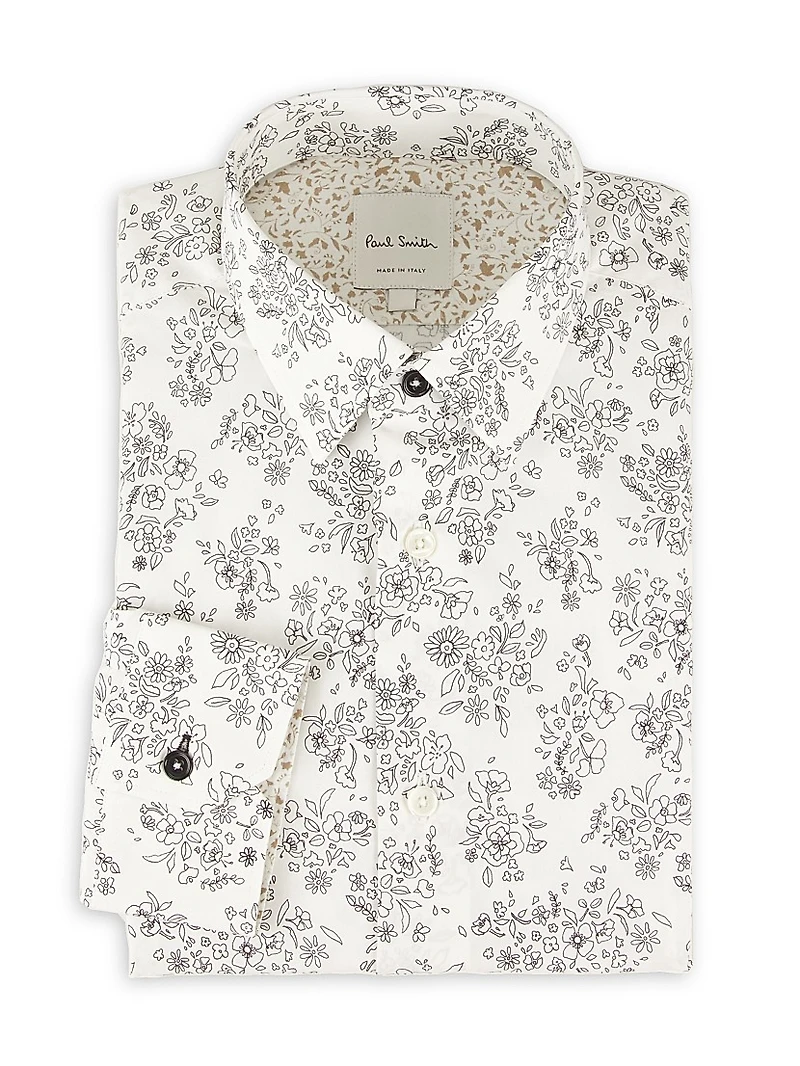 Floral Cotton Tailored Shirt