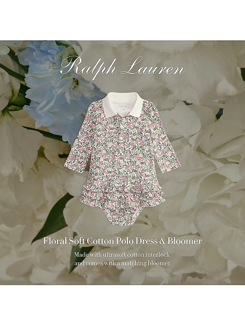 Baby Girl's Floral Interlock Polo Dress