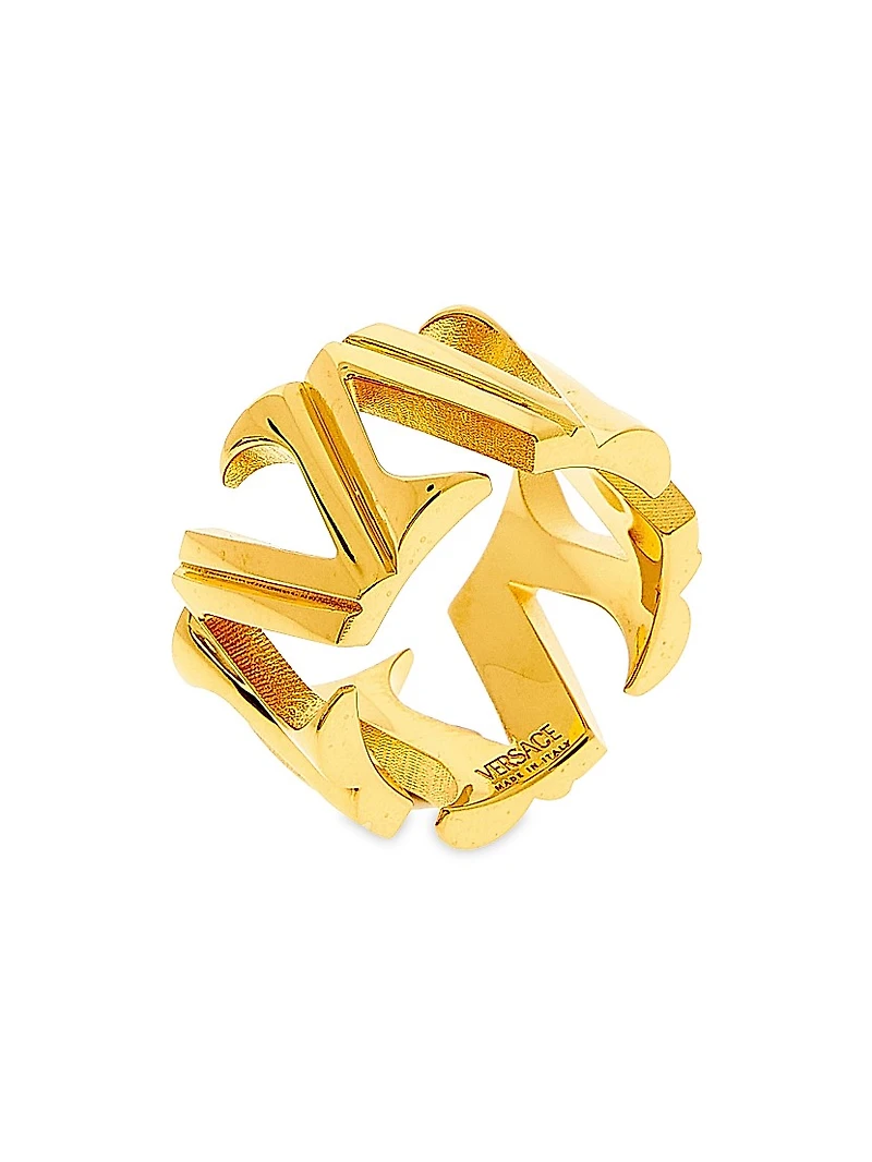 V Goldtone Ring