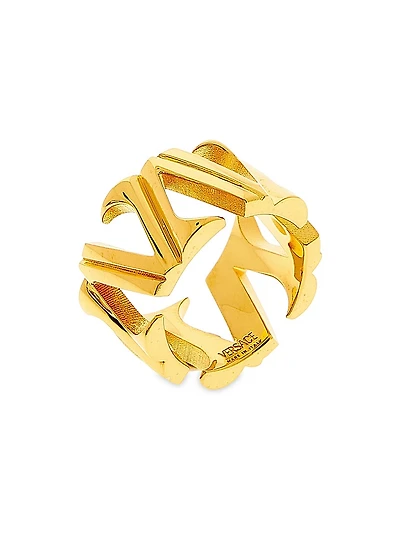 V Goldtone Ring