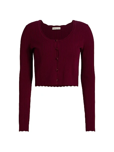 Martti Pointelle-Knit Cardigan