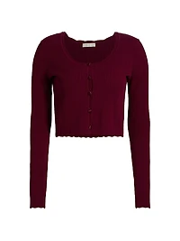 Martti Pointelle-Knit Cardigan