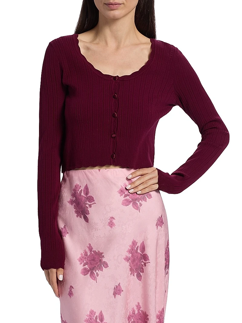 Martti Pointelle-Knit Cardigan