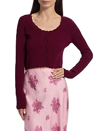Martti Pointelle-Knit Cardigan