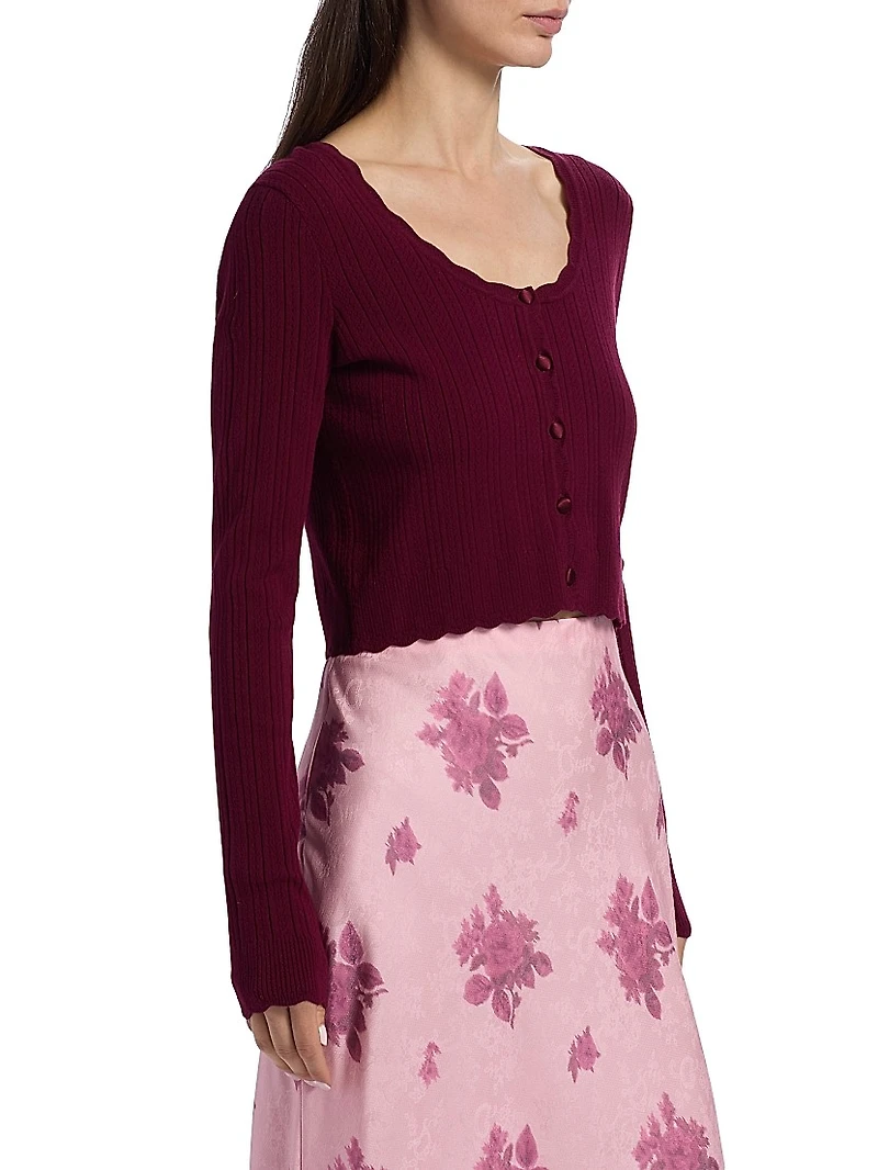 Martti Pointelle-Knit Cardigan