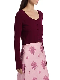 Martti Pointelle-Knit Cardigan