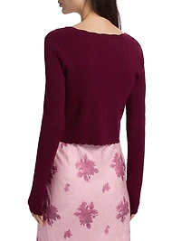 Martti Pointelle-Knit Cardigan