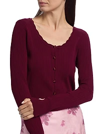 Martti Pointelle-Knit Cardigan