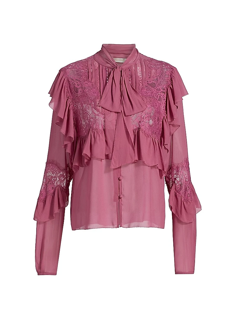 Farah Ruffled Chiffon Top