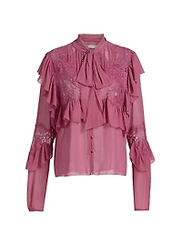 Farah Ruffled Chiffon Top