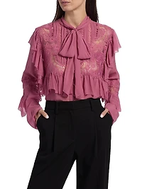 Farah Ruffled Chiffon Top