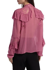 Farah Ruffled Chiffon Top