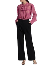 Farah Ruffled Chiffon Top