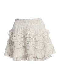 Serevina Floral Ruffle Miniskirt