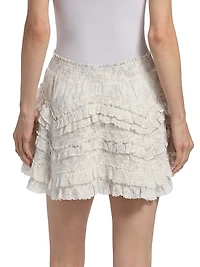 Serevina Floral Ruffle Miniskirt