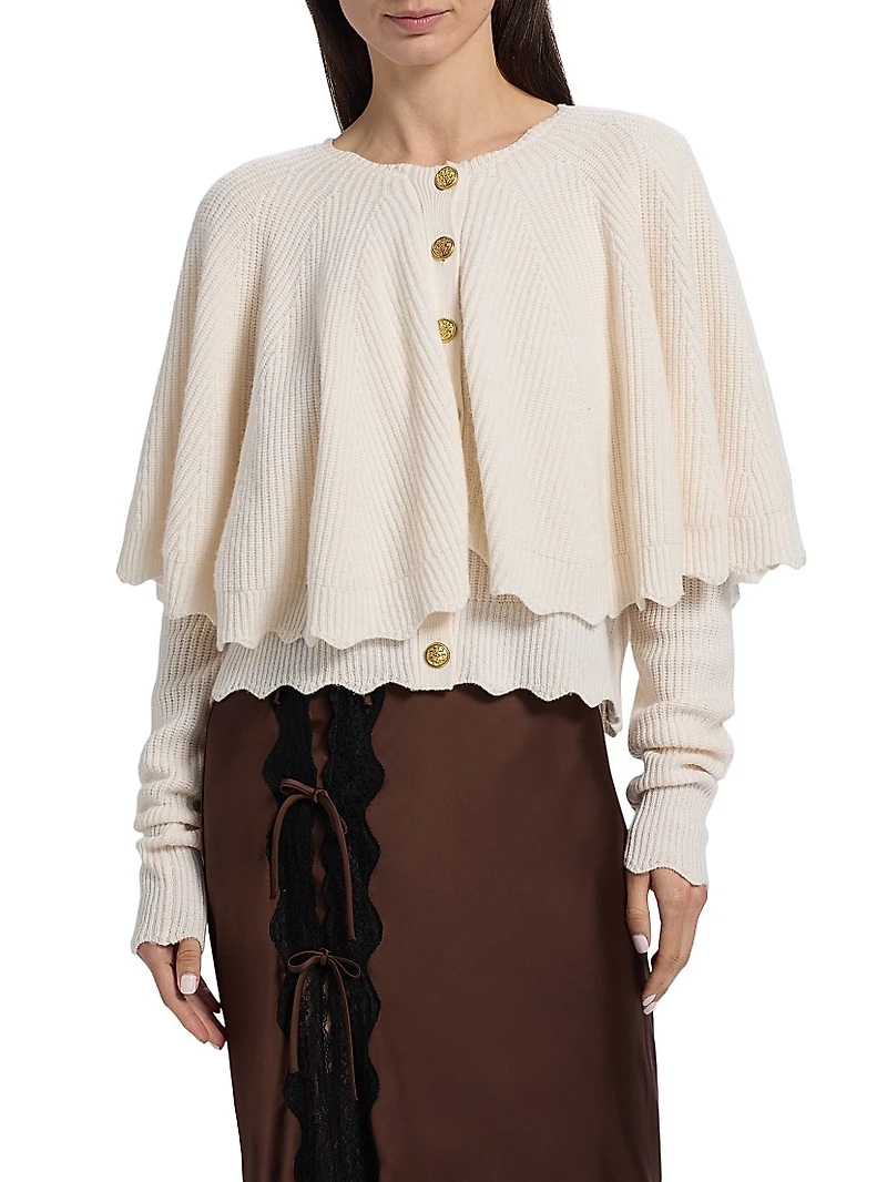 Daelyn Wool-Cashmere Cardigan