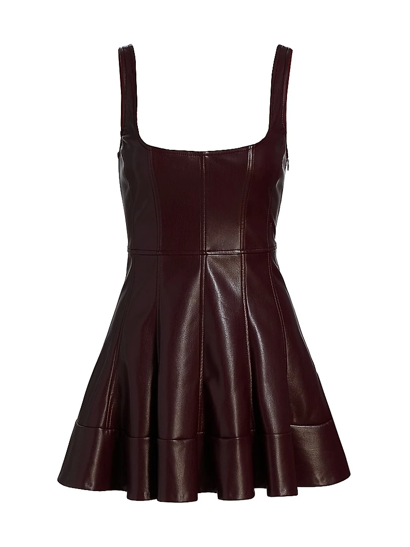 Fauber Faux-Leather Minidress