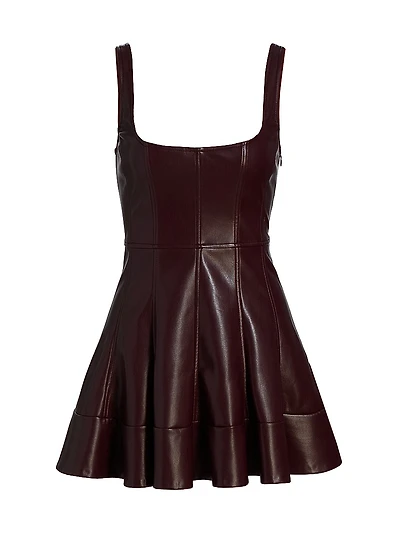 Fauber Faux-Leather Minidress