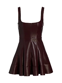 Fauber Faux-Leather Minidress