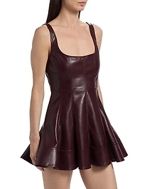Fauber Faux-Leather Minidress