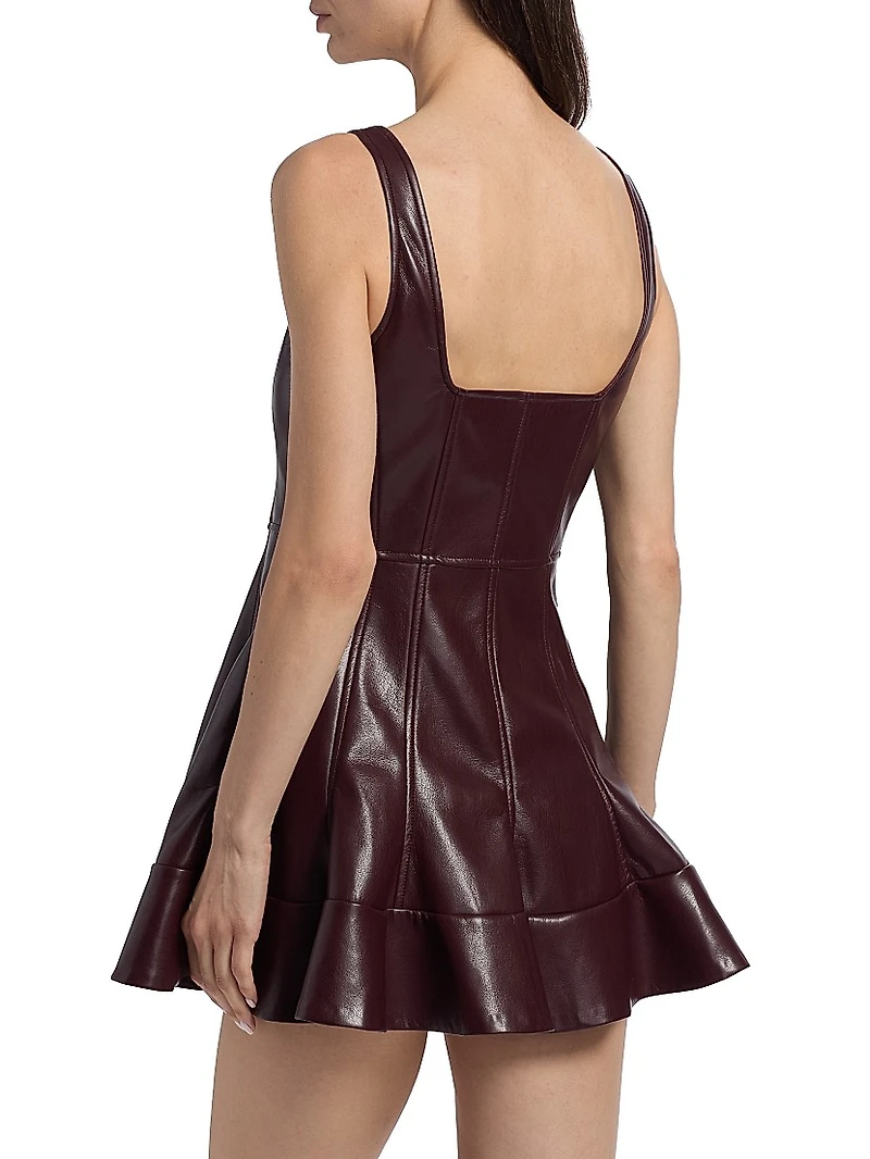 Fauber Faux-Leather Minidress