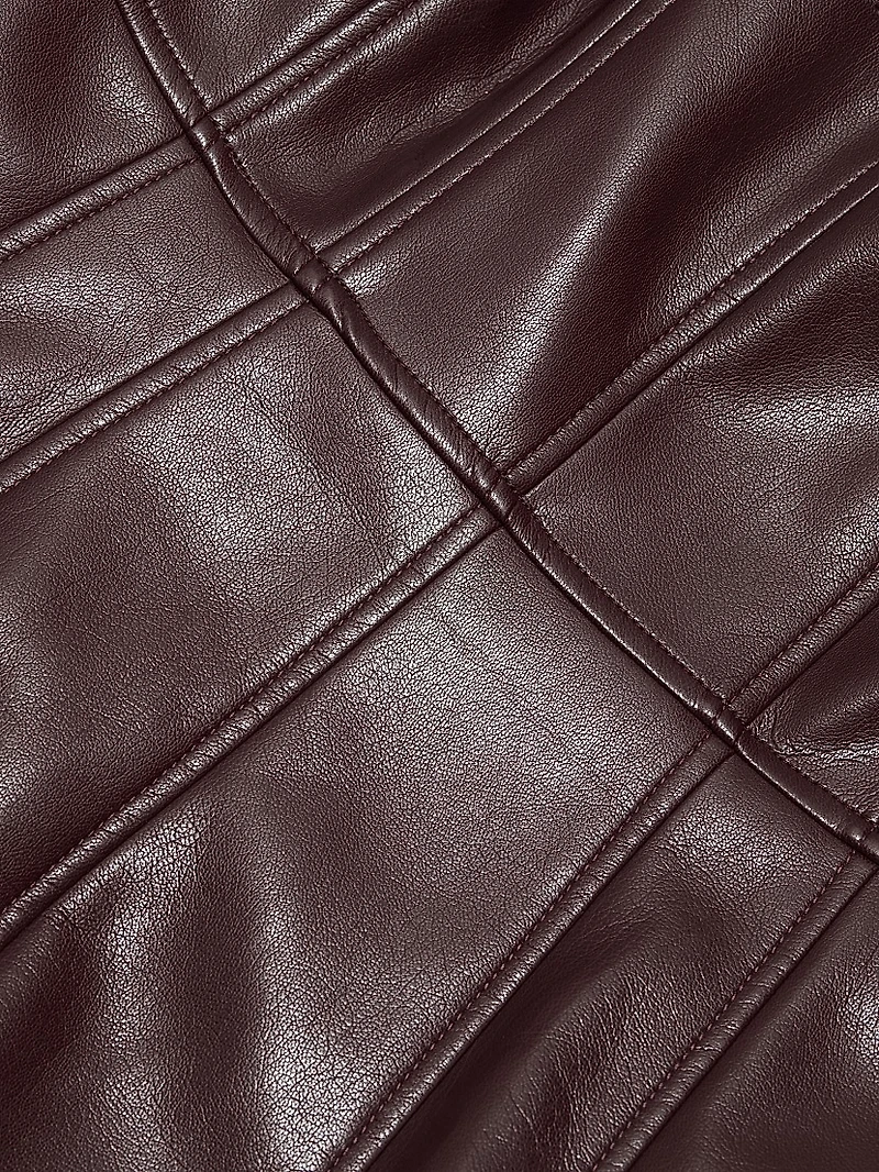 Fauber Faux-Leather Minidress