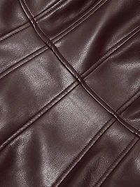 Fauber Faux-Leather Minidress